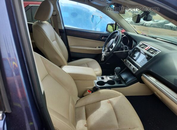 4S4BSENC0H3266420 2017 SUBARU OUTBACK Синий Вид салона спереди