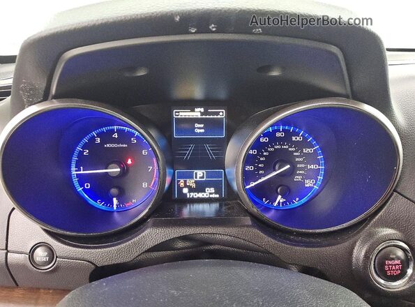4S4BSENC0H3346560 2017 SUBARU OUTBACK Charcoal Вид щитка приладів