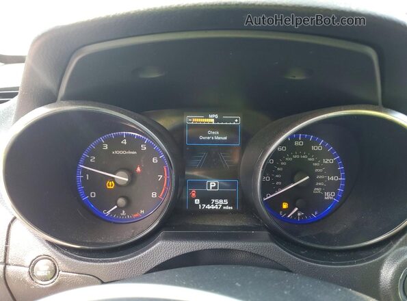 4S4BSENC1G3221467 2016 SUBARU OUTBACK Black Вид щитка приладів