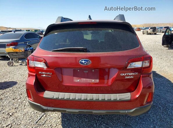 4S4BSENC2G3355503 2016 SUBARU OUTBACK Красный Вид сзади