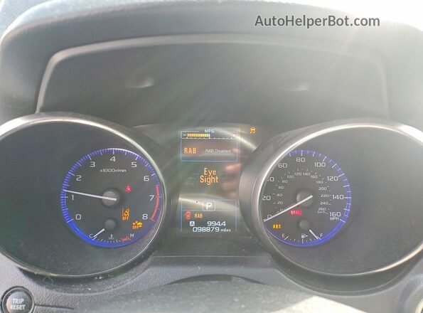 4S4BSENC2H3386901 2017 SUBARU OUTBACK Черный Вид щитка приборов