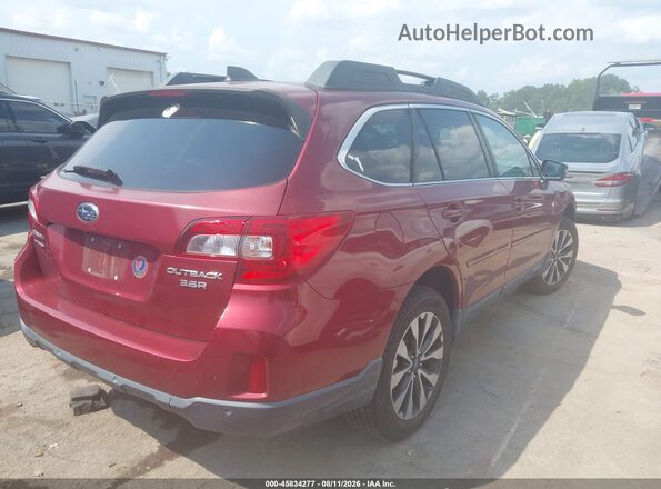 4S4BSENC6H3317824 2017 SUBARU OUTBACK Red Rear right