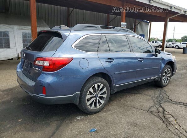 4S4BSENC6H3322148 2017 SUBARU OUTBACK Синий Задняя правая четверть