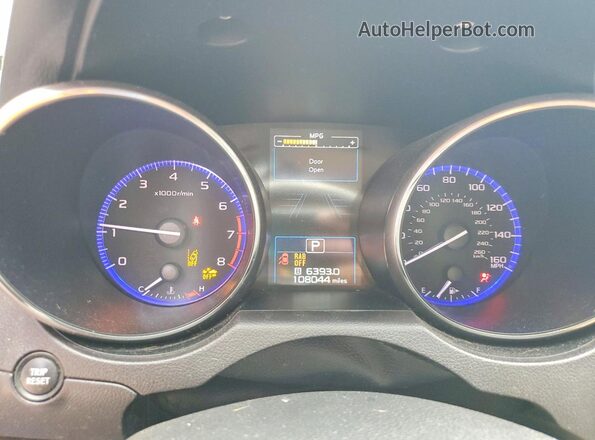 4S4BSENC6H3322148 2017 SUBARU OUTBACK Синий Вид щитка приборов
