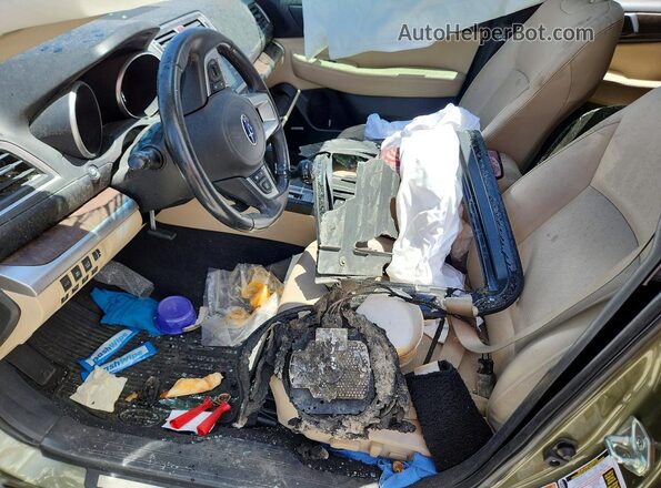 4S4BSENC9H3284589 2017 SUBARU OUTBACK Зеленый Вид салона спереди