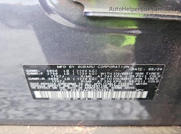 4S4BTAAC4R3288790 2024 SUBARU OUTBACK Gray Vista del compartimento del motor