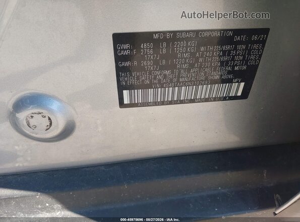 4S4BTAAC6N3102693 2022 SUBARU OUTBACK Silver Widok komory silnika