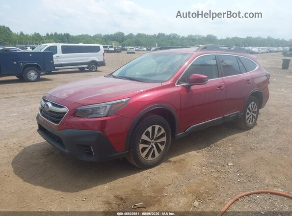 4S4BTACC2N3101313 2022 SUBARU OUTBACK Maroon წინა მარცხენა ხედი სამი მეოთხედიდან