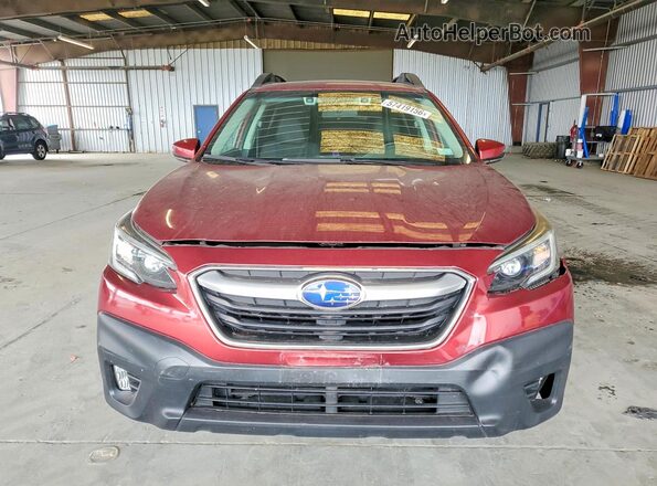 4S4BTACC4L3190492 2020 SUBARU OUTBACK Красный Вид спереди