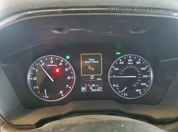 4S4BTACC4L3190492 2020 SUBARU OUTBACK Красный Вид щитка приборов