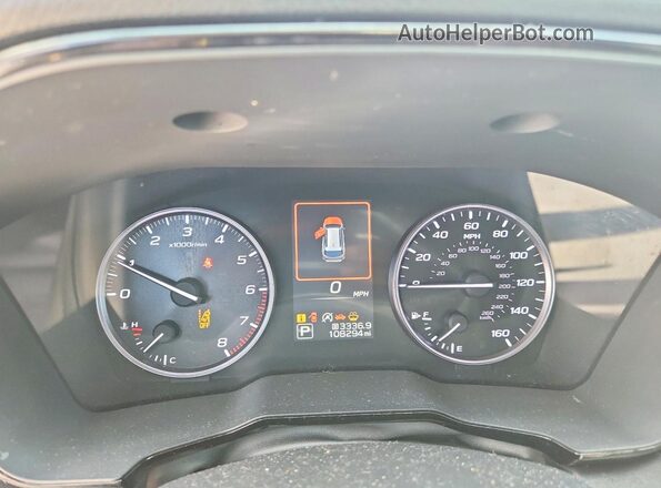 4S4BTACC6L3100288 2020 SUBARU OUTBACK Gray Вид щитка приладів