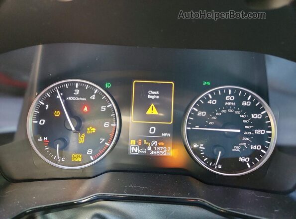 4S4BTADC4N3101165 2022 SUBARU OUTBACK Green Вид щитка приладів