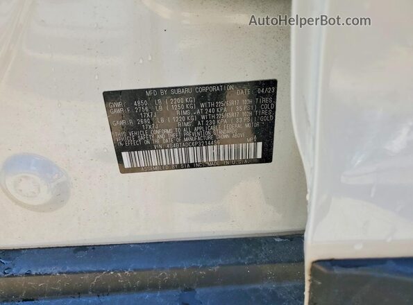 4S4BTADC6P3214456 2023 SUBARU OUTBACK White Widok komory silnika