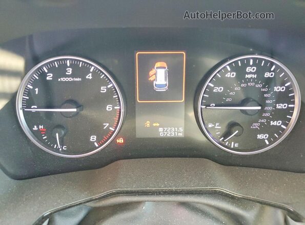 4S4BTAEC5L3258991 2020 SUBARU OUTBACK Black Вид щитка приладів