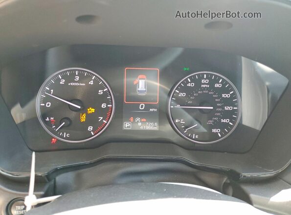 4S4BTAEC7L3225989 2020 SUBARU OUTBACK White Instrument cluster view