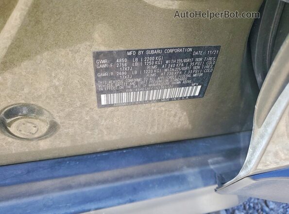 4S4BTAFC1N3165127 2022 SUBARU OUTBACK Желто-коричневый Вид подкапотного пространства