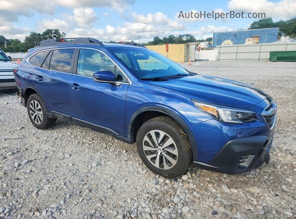 4S4BTAFC3M3179741 2021 SUBARU OUTBACK Синий Передняя правая четверть