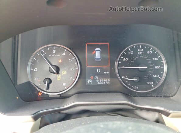 4S4BTALC1L3259042 2020 SUBARU OUTBACK White Սարքավորումների վահանակի տեսք