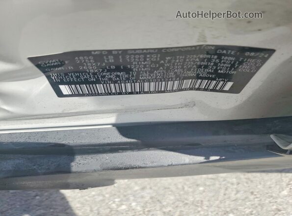 4S4BTALC1S3134847 2025 SUBARU OUTBACK Белый Вид подкапотного пространства