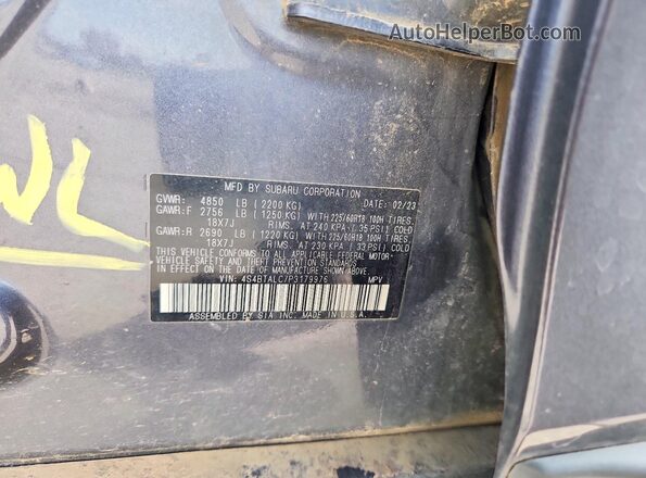 4S4BTALC7P3179976 2023 SUBARU OUTBACK Угольный Вид наклейки с VIN-кодом