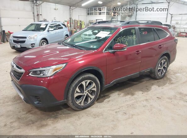 4S4BTANC1L3142980 2020 SUBARU OUTBACK Red წინა მარცხენა ხედი სამი მეოთხედიდან