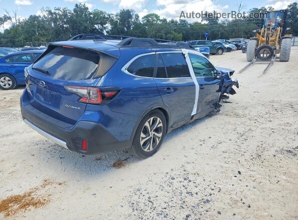 4S4BTANC1L3144518 2020 SUBARU OUTBACK Blue Trasero derecho