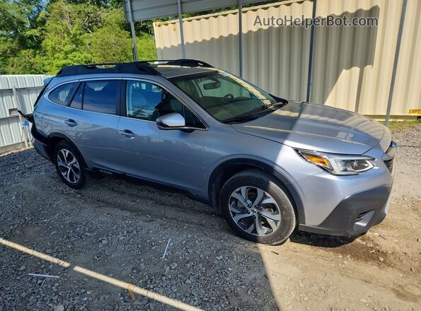 4S4BTANC1M3166245 2021 SUBARU OUTBACK Серебряный Передняя правая четверть