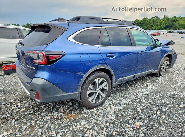 4S4BTANC3L3129275 2020 SUBARU OUTBACK Blue Задня права чверть