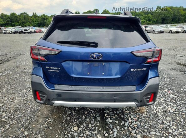 4S4BTANC3L3129275 2020 SUBARU OUTBACK Blue Вид ззаду