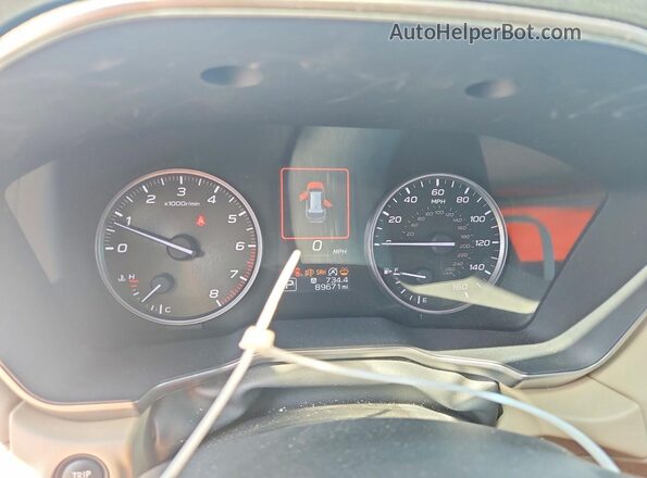 4S4BTANC4L3235525 2020 SUBARU OUTBACK White Вид щитка приладів