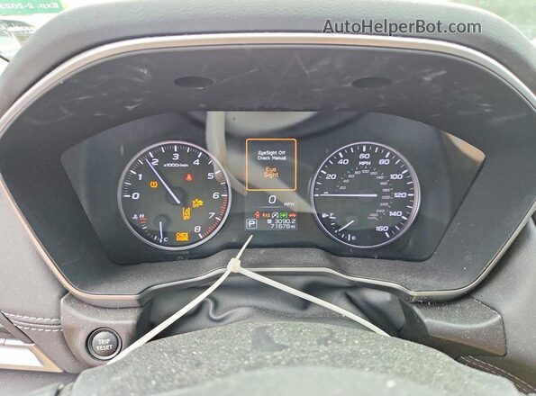 4S4BTANC5L3101378 2020 SUBARU OUTBACK Burgundy Instrument cluster view