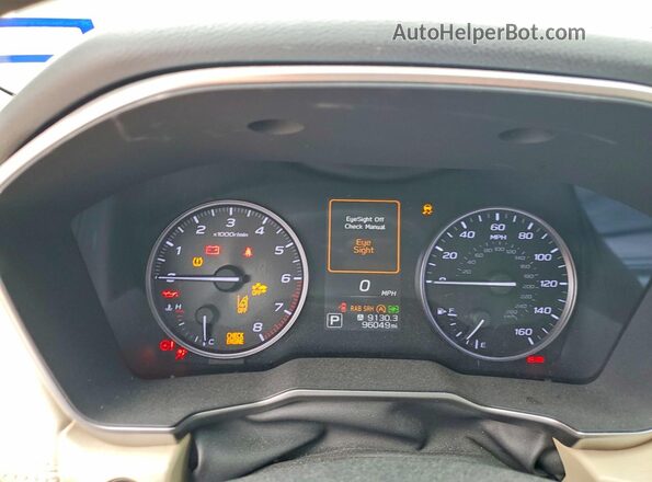 4S4BTANC5L3262121 2020 SUBARU OUTBACK Green Widok zestawu wskaźników
