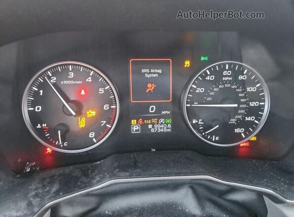 4S4BTANC5N3252014 2022 SUBARU OUTBACK Gray Вид щитка приладів