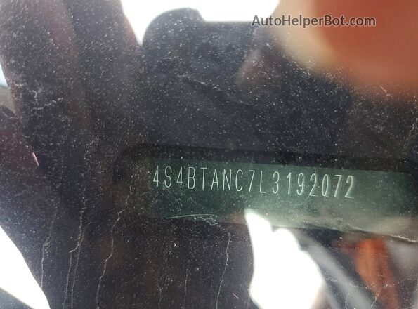 4S4BTANC7L3192072 2020 SUBARU OUTBACK Silver Вид наклейки з VIN-кодом