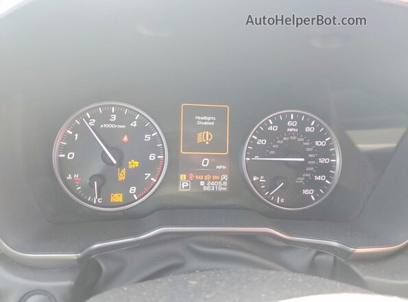 4S4BTANC7L3192072 2020 SUBARU OUTBACK Silver Вид щитка приладів