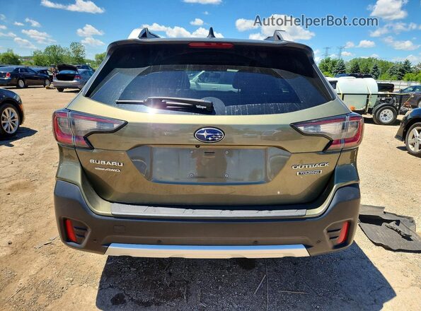 4S4BTAPC1M3113672 2021 SUBARU OUTBACK Green Rear view
