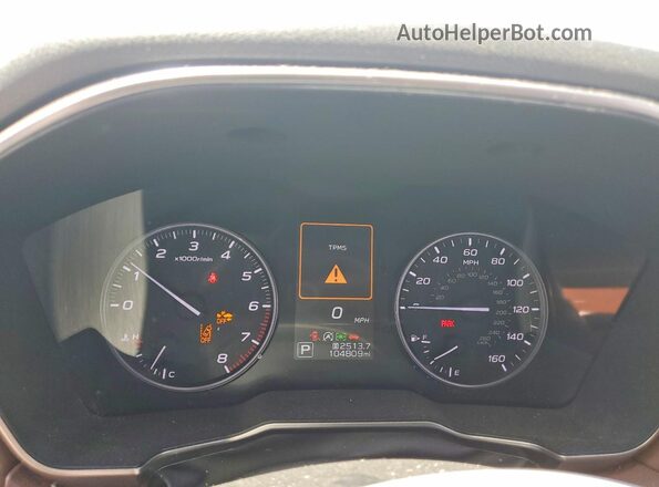4S4BTAPCXL3261818 2020 SUBARU OUTBACK White ხელსაწყოთა პანელის ხედი