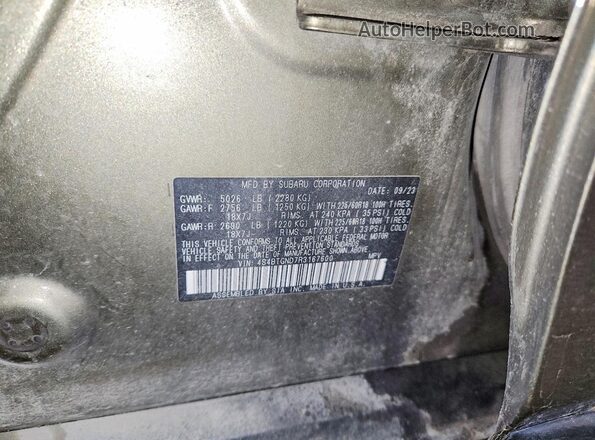 4S4BTGND7R3167600 2024 SUBARU OUTBACK Green Vista de la etiqueta del VIN