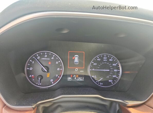 4S4BTGPD9L3135459 2020 SUBARU OUTBACK White Вид щитка приладів