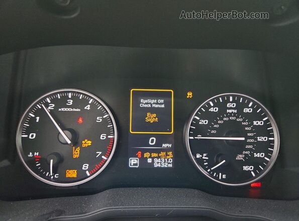 4S4GUHD69T3707371 2026 SUBARU CROSSTREK Green Սարքավորումների վահանակի տեսք