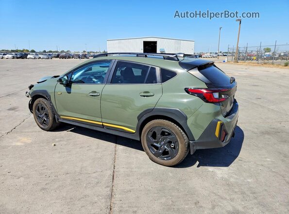 4S4GUHF60R3803220 2024 SUBARU CROSSTREK Green Trasero izquierdo