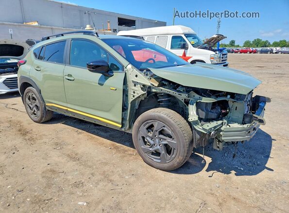 4S4GUHF61S3704993 2025 SUBARU CROSSTREK Green Delantero derecho