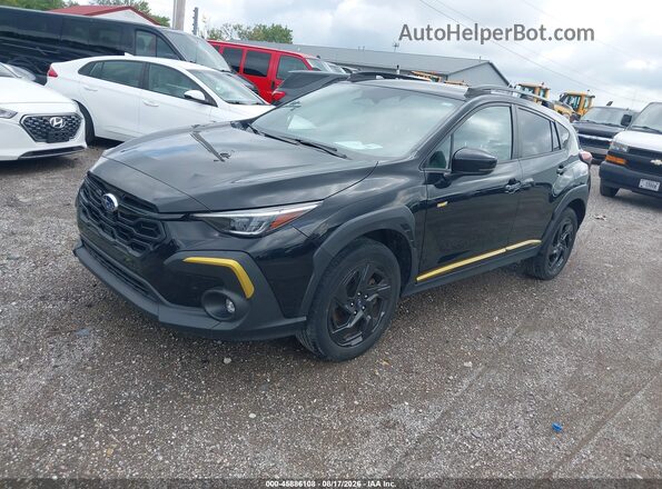 4S4GUHF67R3779238 2024 SUBARU CROSSTREK Black Vista tres cuartos delantera izquierda