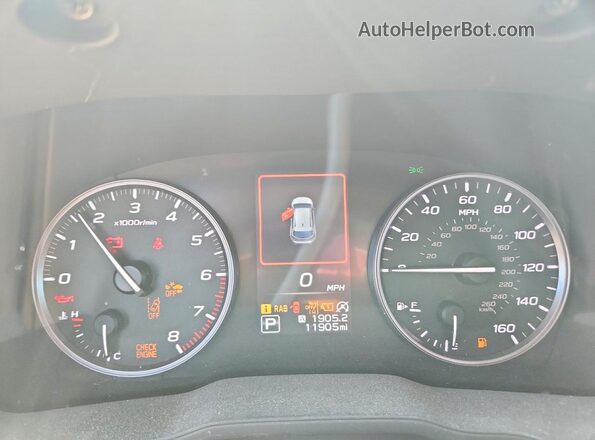 4S4GUHL62S3733455 2025 SUBARU CROSSTREK Silver ხელსაწყოთა პანელის ხედი