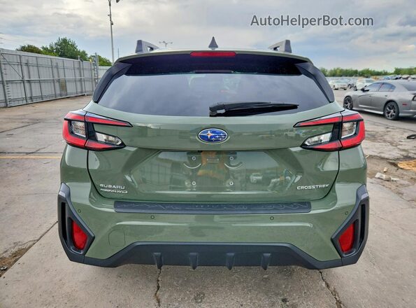 4S4GUHM68R3732822 2024 SUBARU CROSSTREK Green Հետևի տեսք