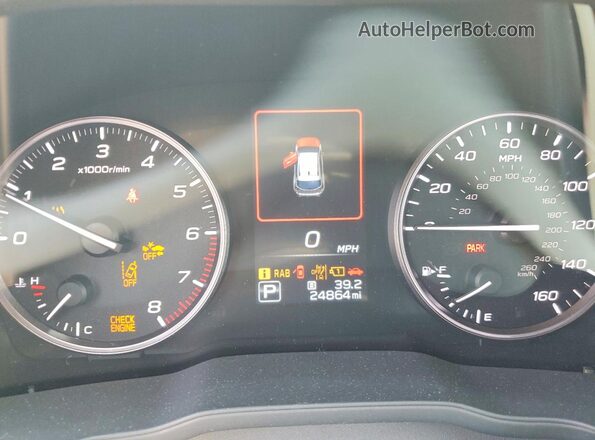 4S4GUHM68S3705626 2025 SUBARU CROSSTREK Silver ხელსაწყოთა პანელის ხედი