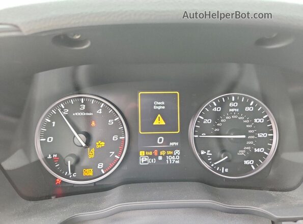 4S4GUHM69T3786704 2026 SUBARU CROSSTREK Charcoal ხელსაწყოთა პანელის ხედი