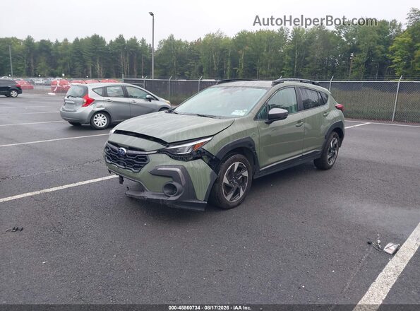 4S4GUHN63R3793462 2024 SUBARU CROSSTREK Зеленый Передняя левая четверть