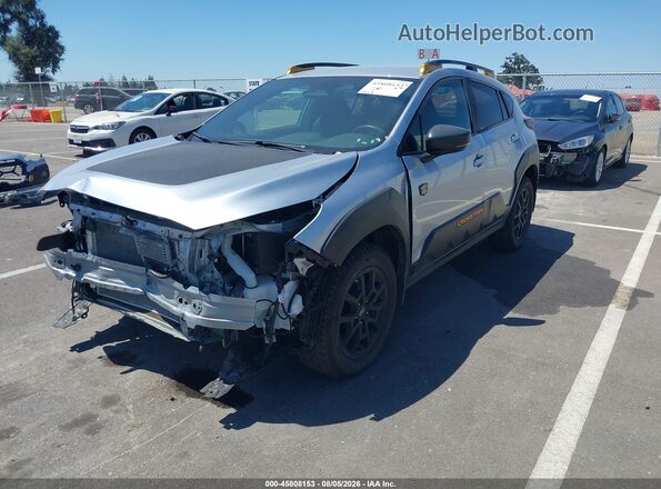 4S4GUHT68R3811103 2024 SUBARU CROSSTREK Silver წინა მარცხენა ხედი სამი მეოთხედიდან