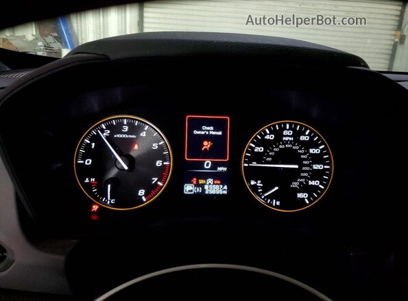 4S4GUHT6XS3767479 2025 SUBARU CROSSTREK Green Вид щитка приладів